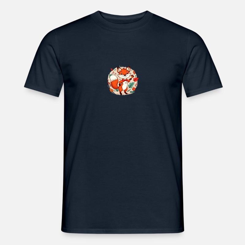 Fuchs Cartoon 4 - Männer T-Shirt - Navy