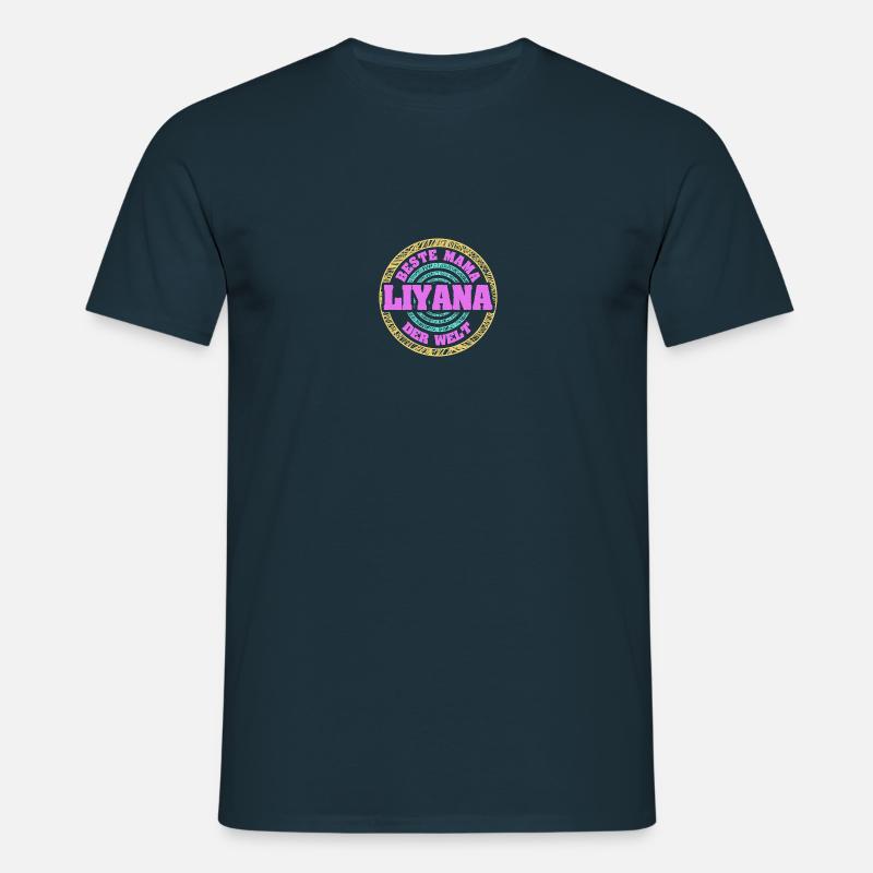 Liyana als Mutter - Männer T-Shirt - Navy