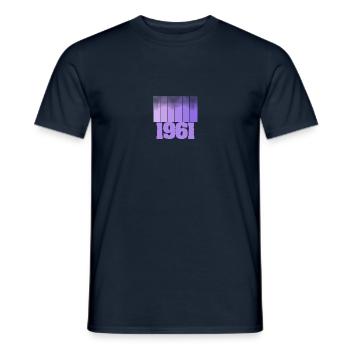 Né en 1961 - T-shirt homme - marine - Devant - AI Model Male 178 light (178cm)