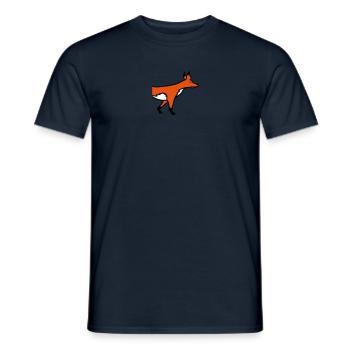 half front front part fox nice design cool cartoon - Men's T-Shirt - navy - Front - AI Model Male 178 light (178cm)