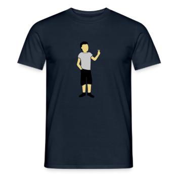 Jungendlicher Silhouette Peace Zeichen - Männer T-Shirt - Navy - Vorne - AI Model Male 178 light (178cm)