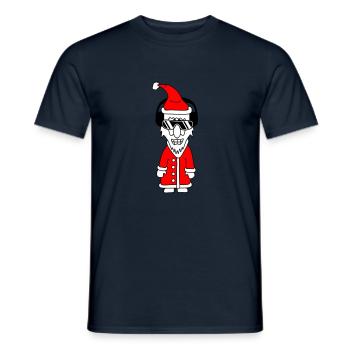 Fête Père Noël Cool Noël Hiver Musique - T-shirt homme - marine - Devant - AI Model Male 178 light (178cm)