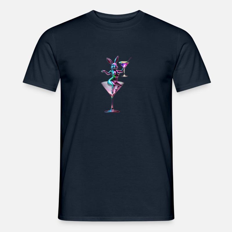 Cosmo Rabbit - Männer T-Shirt - Navy
