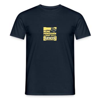 Nom de la fille Arwyn - T-shirt homme - marine - Devant - AI Model Male 178 light (178cm)