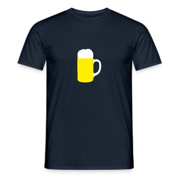 Lustiges Mallorca BIERGLAS LOGO, Saufen Bier Shirt - Männer T-Shirt - Navy - Vorne - AI Model Male 178 light (178cm)