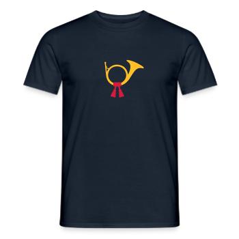 Post horn bugle - Men's T-Shirt - navy - Front - AI Model Male 178 light (178cm)