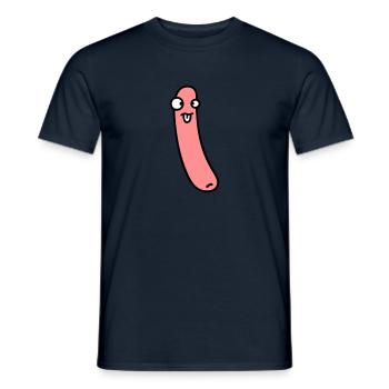 Funny Sausage - T-shirt homme - marine - Devant - AI Model Male 178 light (178cm)
