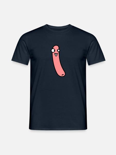 Funny Sausage - Men's T-Shirt - navy