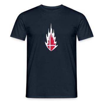 Denmark Danmark Fire Flame Design - T-shirt homme - marine - Devant - AI Model Male 178 light (178cm)