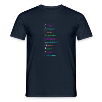 CAPRICORNE Créatif Ambitieux Prudent Responsable - T-shirt homme - marine - Devant - AI Model Male 178 light (178cm)