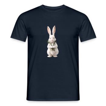 Cute Bunny White 3 - Men's T-Shirt - navy - Front - AI Model Male 178 light (178cm)