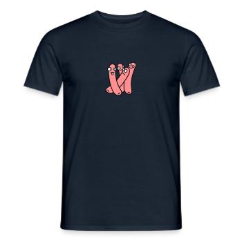 Funny Sausages - T-shirt homme - marine - Devant - AI Model Male 178 light (178cm)