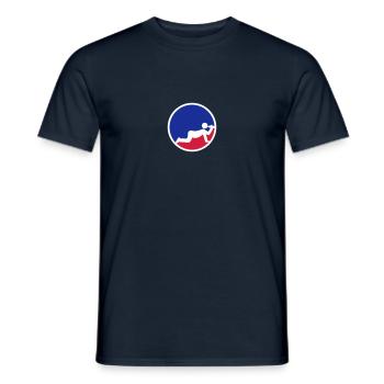 Booze baby floor beer drinking drunk - Men's T-Shirt - navy - Front - AI Model Male 178 light (178cm)