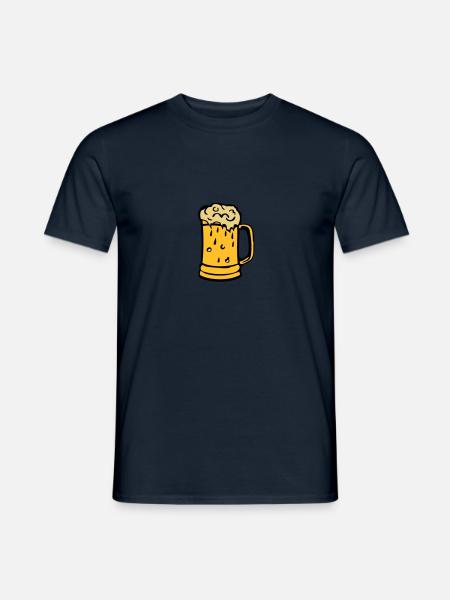 Bier Bier verre2203 - Männer T-Shirt - Navy