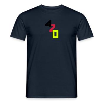 420er - Männer T-Shirt - Navy - Vorne - AI Model Male 178 light (178cm)