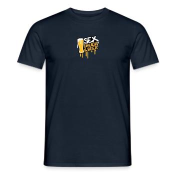 Sex Drugs And Beer - T-shirt homme - marine - Devant - AI Model Male 178 light (178cm)