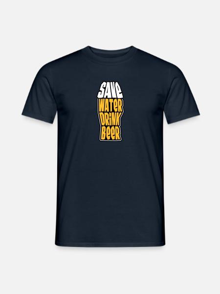 Save Water Drink Beer - Men's T-Shirt - navy