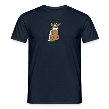 Funny Comic Horse - Men's T-Shirt - navy - Front - AI Model Male 178 light (178cm)