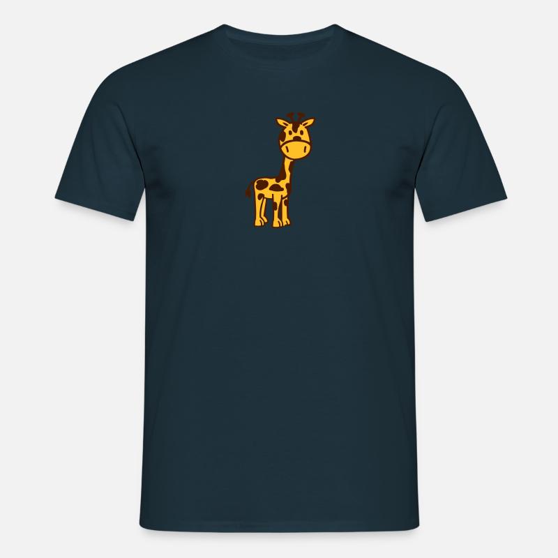 Giraffe - Männer T-Shirt - Navy