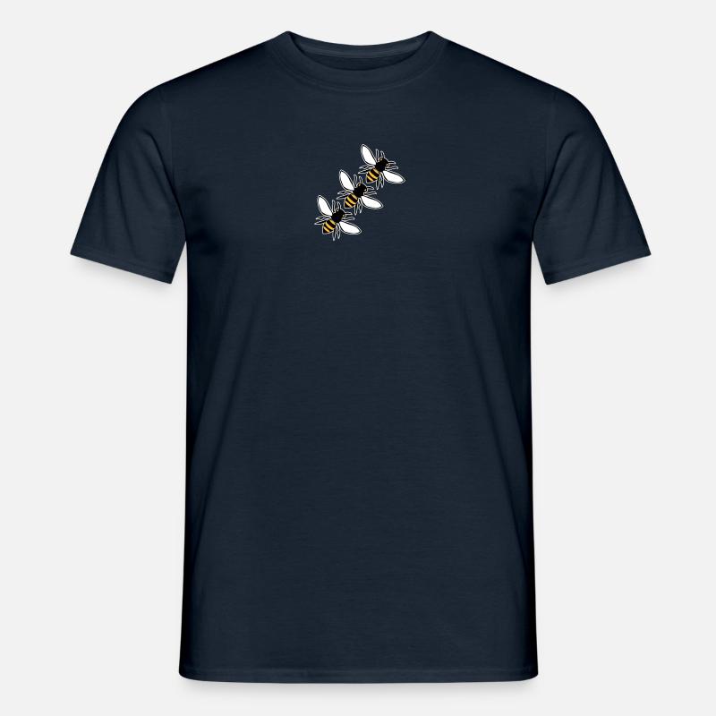 Bienen fliegen - Männer T-Shirt - Navy
