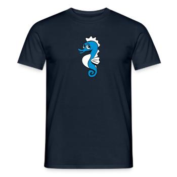 Hippocampe amour doux enfants bébés - T-shirt homme - marine - Devant - AI Model Male 178 light (178cm)