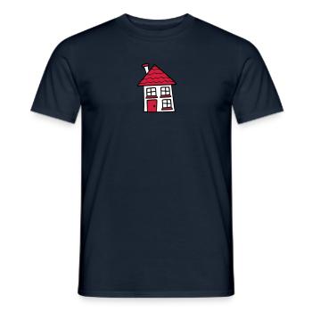süßes kleines haus häuschen eigenheim bauen bauher - Männer T-Shirt - Navy - Vorne - AI Model Male 178 light (178cm)