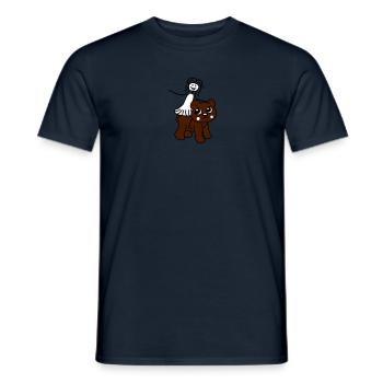 cavalier cheval femme fille femme marcher douce ba - T-shirt homme - marine - Devant - AI Model Male 178 light (178cm)