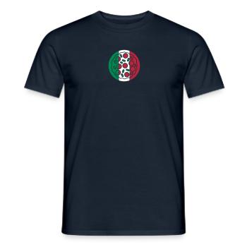 flagge italien farben pizza rund groß comic cartoo - Männer T-Shirt - Navy - Vorne - AI Model Male 178 light (178cm)