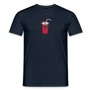 visage dessin animé comique mignon fille mignonne - T-shirt homme - marine - Devant - AI Model Male 178 light (178cm)