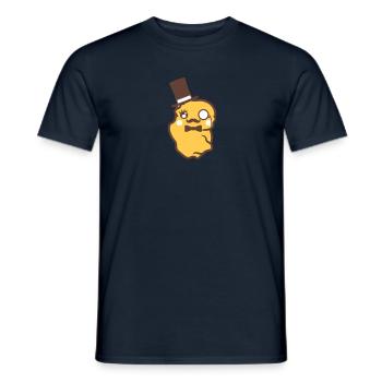 sir herr gentlemen mustache schnurrbart zylinder h - Männer T-Shirt - Navy - Vorne - AI Model Male 178 light (178cm)