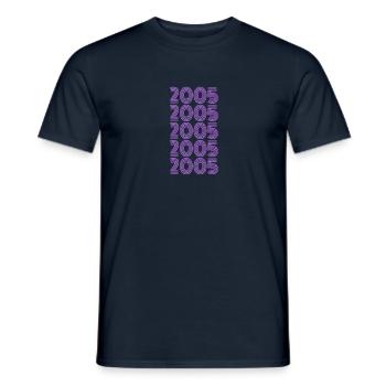 2005 - Männer T-Shirt - Navy - Vorne - AI Model Male 178 light (178cm)
