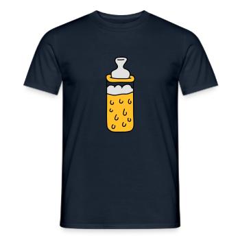 Baby Beer Bottle - T-shirt homme - marine - Devant - AI Model Male 178 light (178cm)