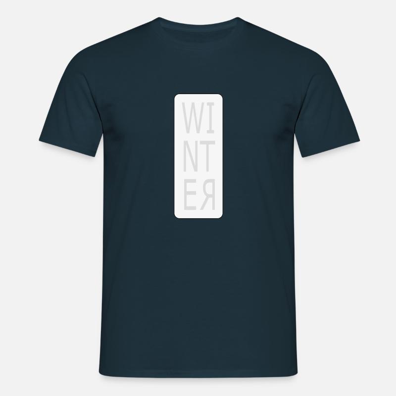 Winter - Männer T-Shirt - Navy