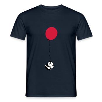 Panda Balloon - Männer T-Shirt - Navy - Vorne - AI Model Male 178 light (178cm)