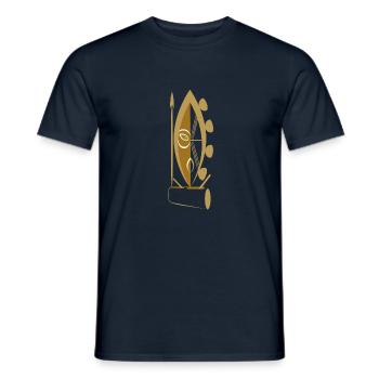 LOGO EKANG MBOLO - Men's T-Shirt - navy - Front - AI Model Male 178 light (178cm)