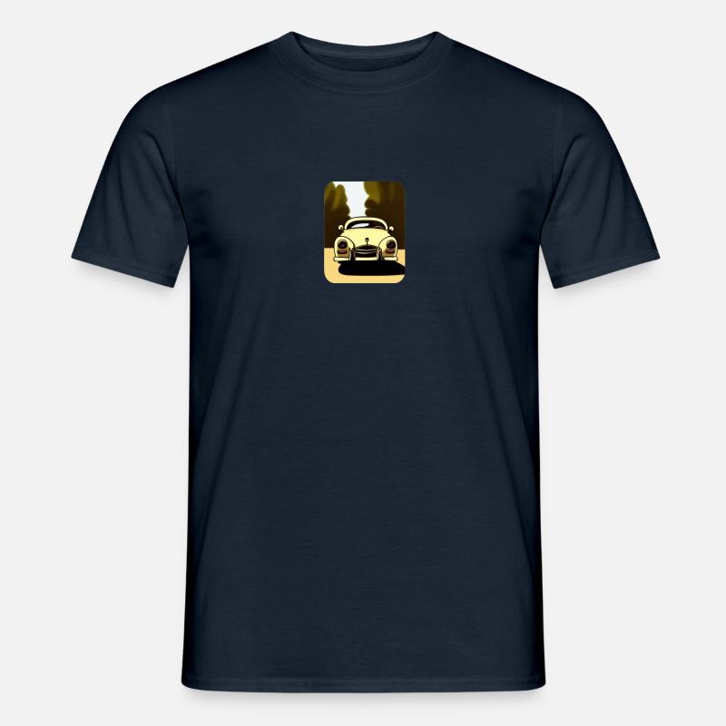 Cooles Retro Auto - Männer T-Shirt - Navy