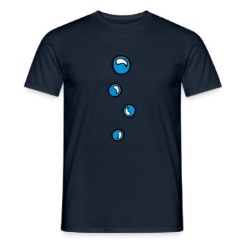 bulle de savon bille balle boule - T-shirt homme - marine - Devant - AI Model Male 178 light (178cm)