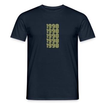 Jahr 1998 - Männer T-Shirt - Navy - Vorne - AI Model Male 178 light (178cm)