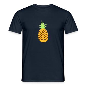 Ananas - Männer T-Shirt - Navy - Vorne - AI Model Male 178 light (178cm)