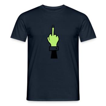 Zombie Hand Middle Finger - Men's T-Shirt - navy - Front - AI Model Male 178 light (178cm)