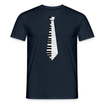 piano tie piano musician - Men's T-Shirt - navy - Front - AI Model Male 178 light (178cm)