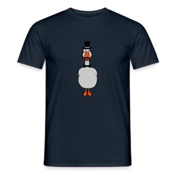Sir Monokel Brille Gans - Männer T-Shirt - Navy - Vorne - AI Model Male 178 light (178cm)