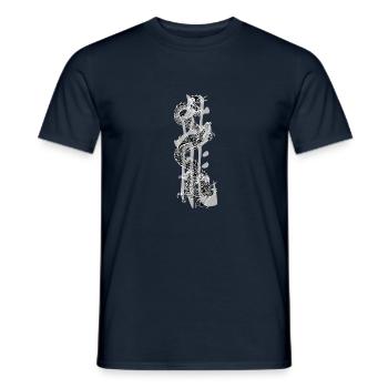dragon28 noir kanji dragon gris - T-shirt homme - marine - Devant - AI Model Male 178 light (178cm)