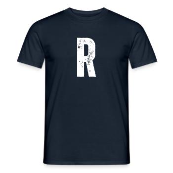 R - Men's T-Shirt - navy - Front - AI Model Male 178 light (178cm)