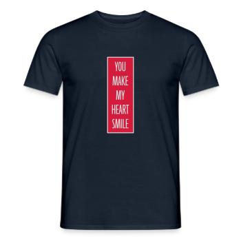 make my heart smile - Männer T-Shirt - Navy - Vorne - AI Model Male 178 light (178cm)
