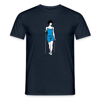 marche nordique Sport femme - T-shirt homme - marine - Devant - AI Model Male 178 light (178cm)