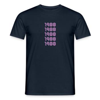 Pink 1988 - Männer T-Shirt - Navy - Vorne - AI Model Male 178 light (178cm)