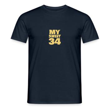 Sweet 34 - Men's T-Shirt - navy - Front - AI Model Male 178 light (178cm)