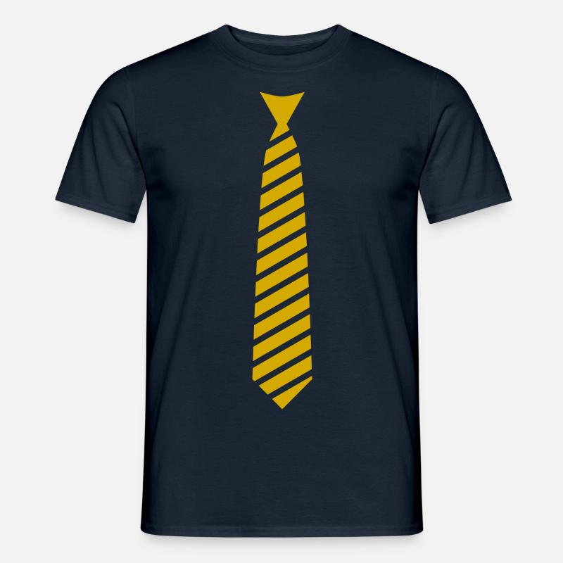 Guld slips - Mænd T-shirt - marineblå
