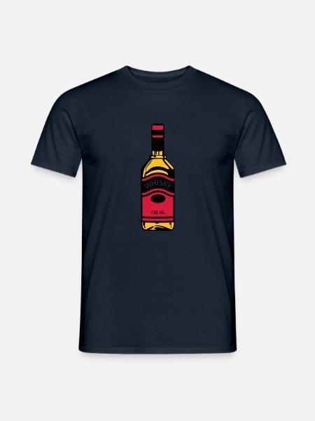 Whisky-Flasche - Männer T-Shirt - Navy